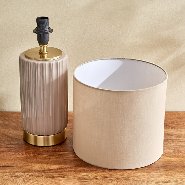 Glint Fest Ceramic Ribbed Table Lamp