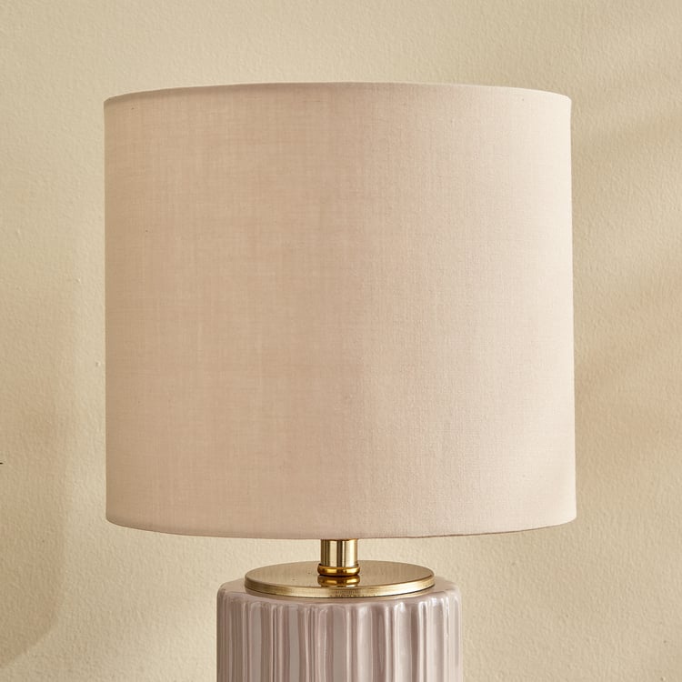 Glint Fest Ceramic Ribbed Table Lamp