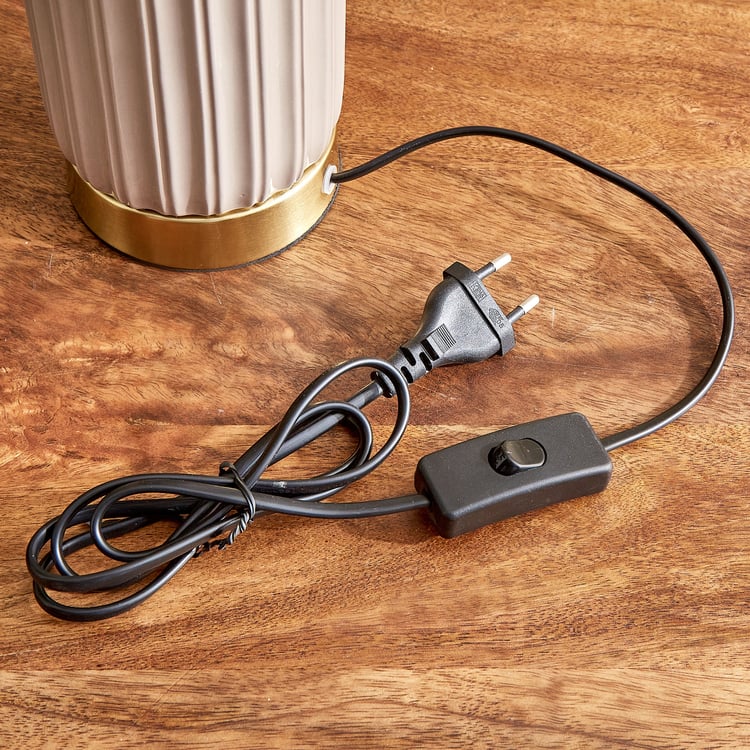 Glint Fest Ceramic Ribbed Table Lamp