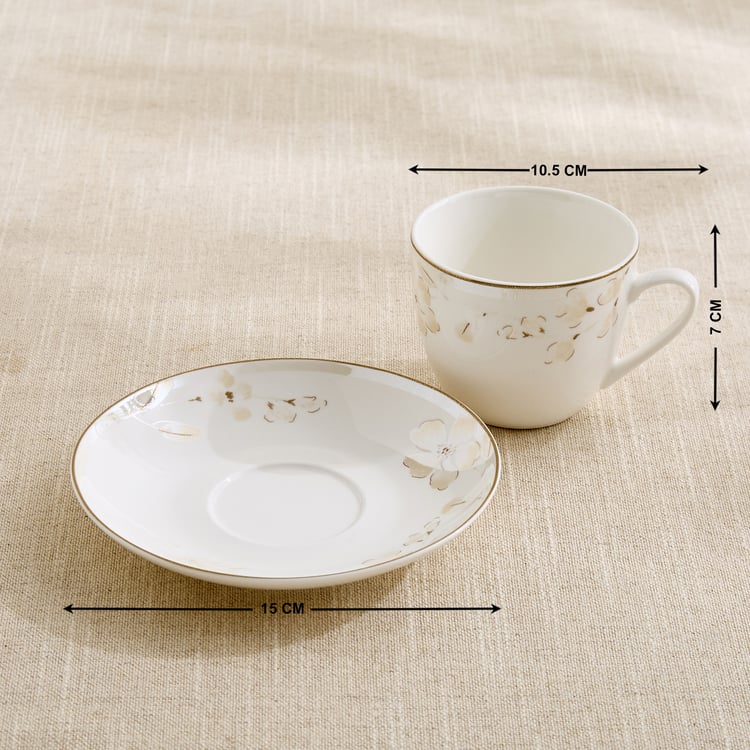Altius Blumen Bone China Cup and Saucer - 200ml