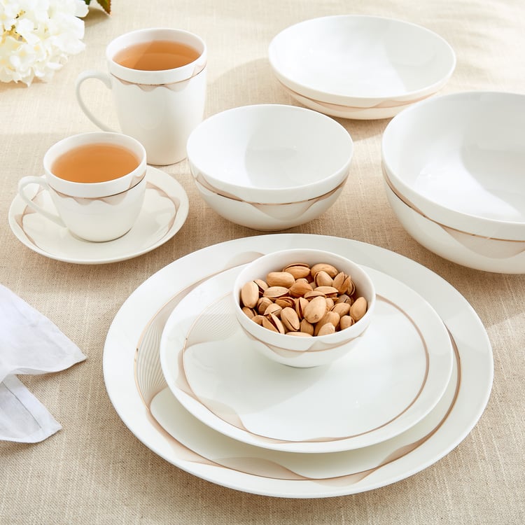 Altius Galben Bone China Printed Cup and Saucer - 200ml
