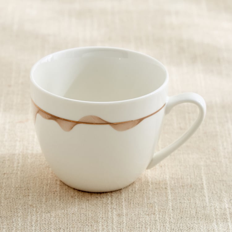 Altius Galben Bone China Printed Cup and Saucer - 200ml