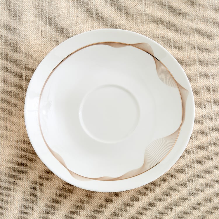 Altius Galben Bone China Printed Cup and Saucer - 200ml