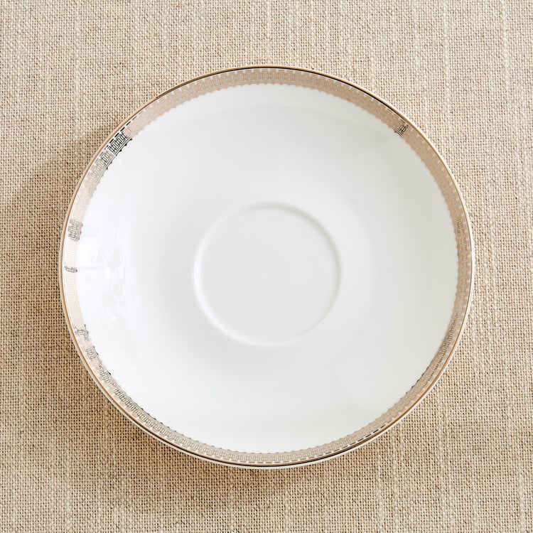 Altius Gris Bone China Printed Cup and Saucer - 200ml