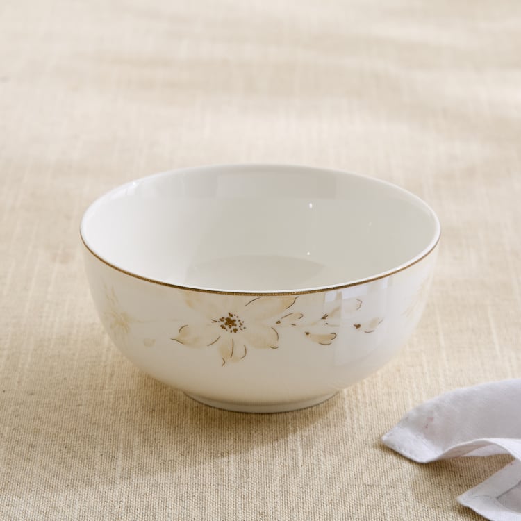Altius Blumen Bone China Floral Print Cereal Bowl - 550ml