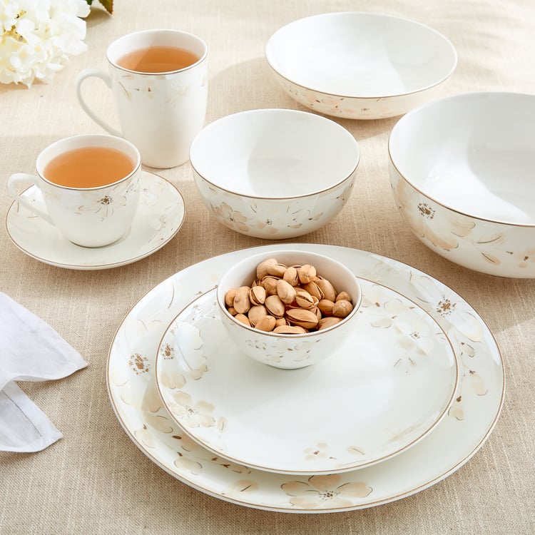 Altius Blumen Bone China Floral Print Cereal Bowl - 550ml