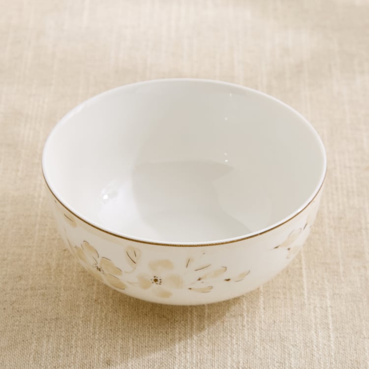 Altius Blumen Bone China Floral Print Cereal Bowl - 550ml