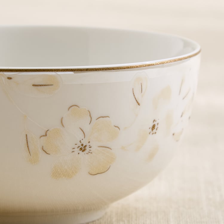 Altius Blumen Bone China Floral Print Cereal Bowl - 550ml