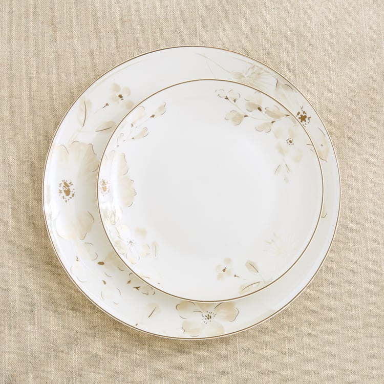 Altius Blumen Bone China Floral Print Dinner Plate - 27cm