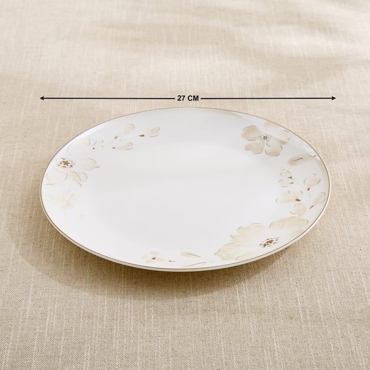 Altius Blumen Bone China Floral Print Dinner Plate - 27cm