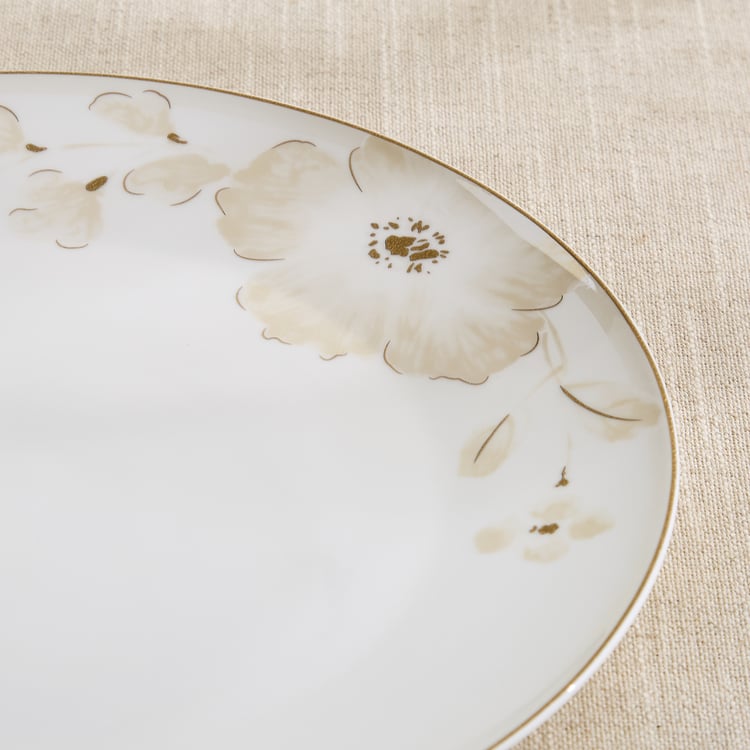 Altius Blumen Bone China Floral Print Dinner Plate - 27cm