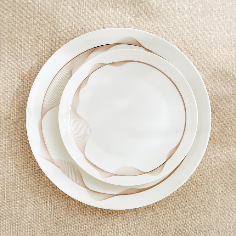 Altius Galben Bone China Printed Side Plate - 20cm