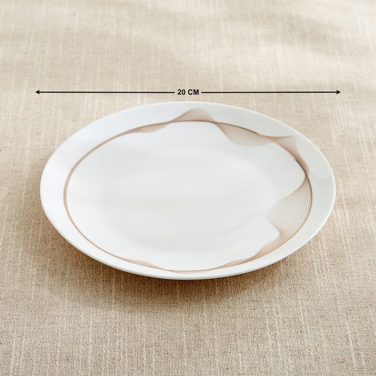 Altius Galben Bone China Printed Side Plate - 20cm