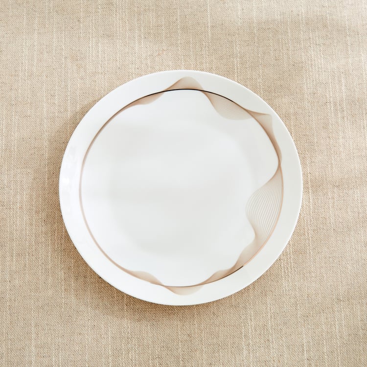 Altius Galben Bone China Printed Side Plate - 20cm