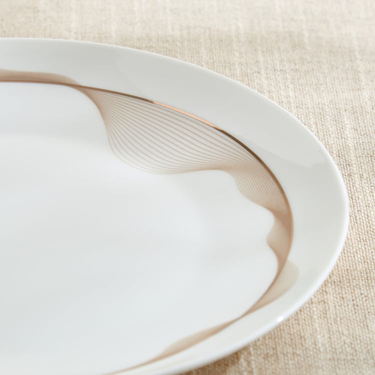 Altius Galben Bone China Printed Side Plate - 20cm