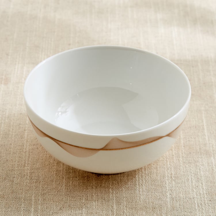 Altius Galben Bone China Printed Cereal Bowl - 550ml