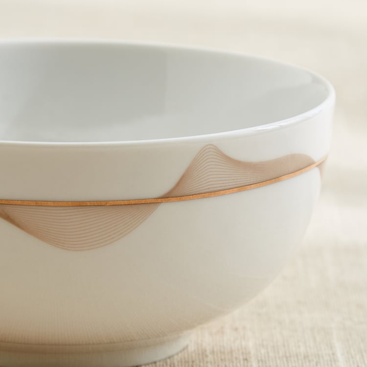 Altius Galben Bone China Printed Cereal Bowl - 550ml