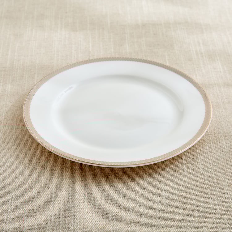 Altius Gris Bone China Printed Side Plate - 20cm