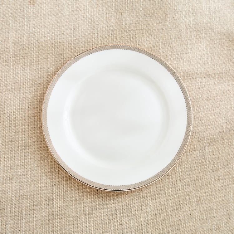 Altius Gris Bone China Printed Side Plate - 20cm