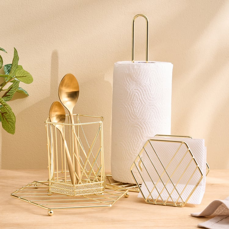 Orion Chromeware Ellora Metal Utensil Holder