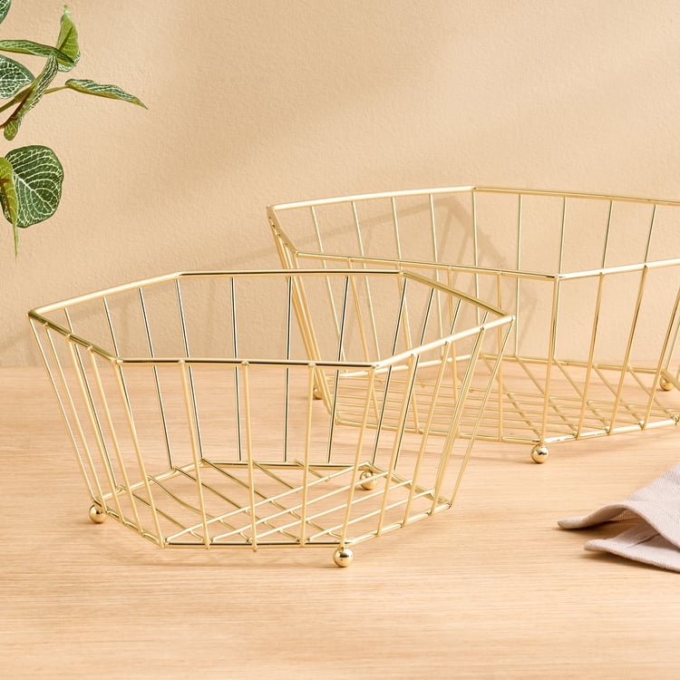 Orion Chromeware Ellora Metal Fruit Basket