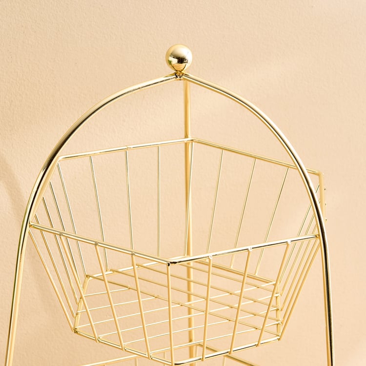 Orion Chromeware Ellora Metal 2-Tier Fruit Basket