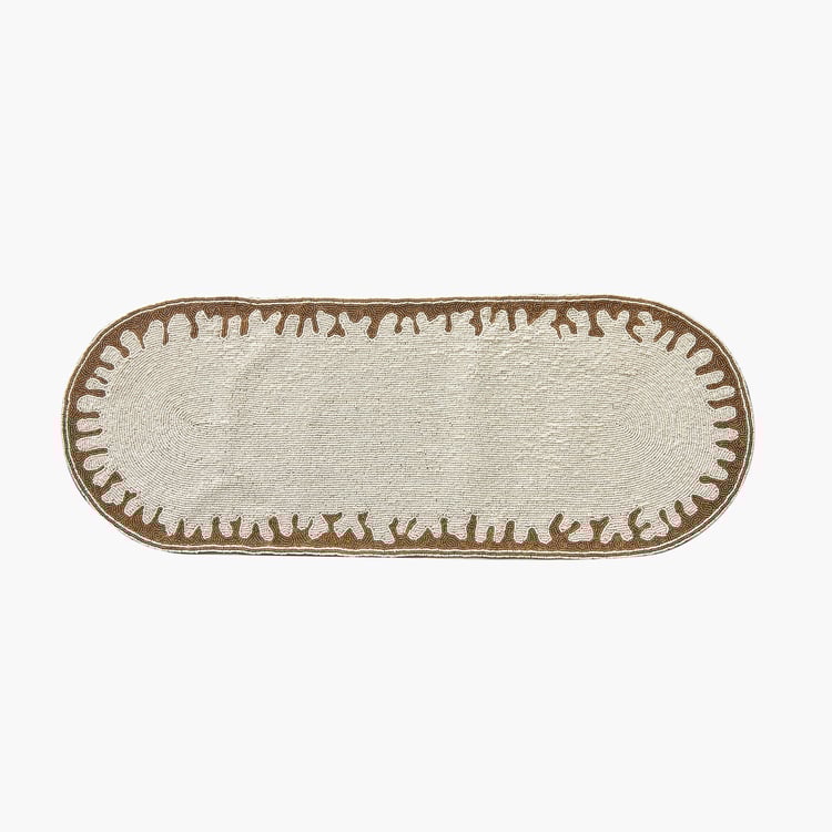 Halcyon Ivoor Beaded Table Runner