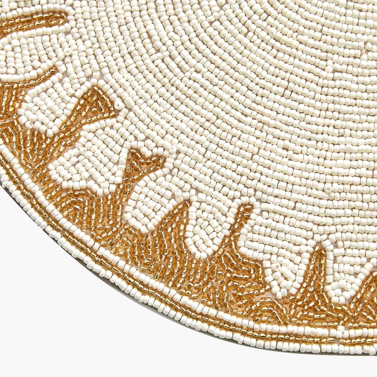 Halcyon Ivoor Beaded Table Runner