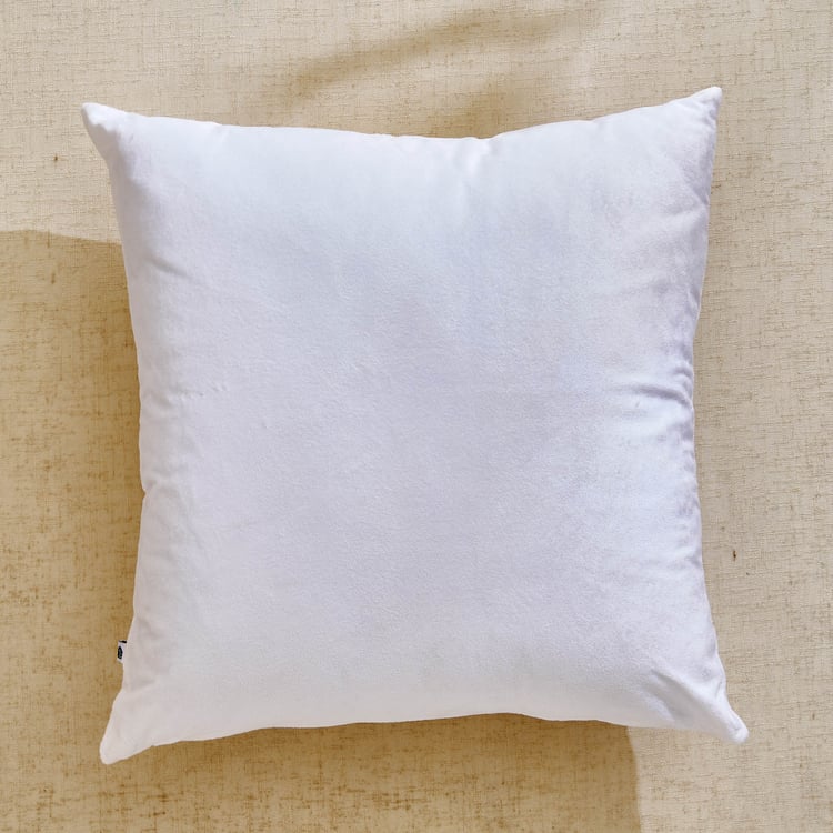 Glimmer Luxe Moderna Velvet Finish Embellished Filled Cushion - 40x40cm