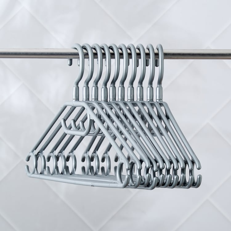 Pacific Winston Elora Set of 10 Polypropylene Rotating Hook Clothes Hangers