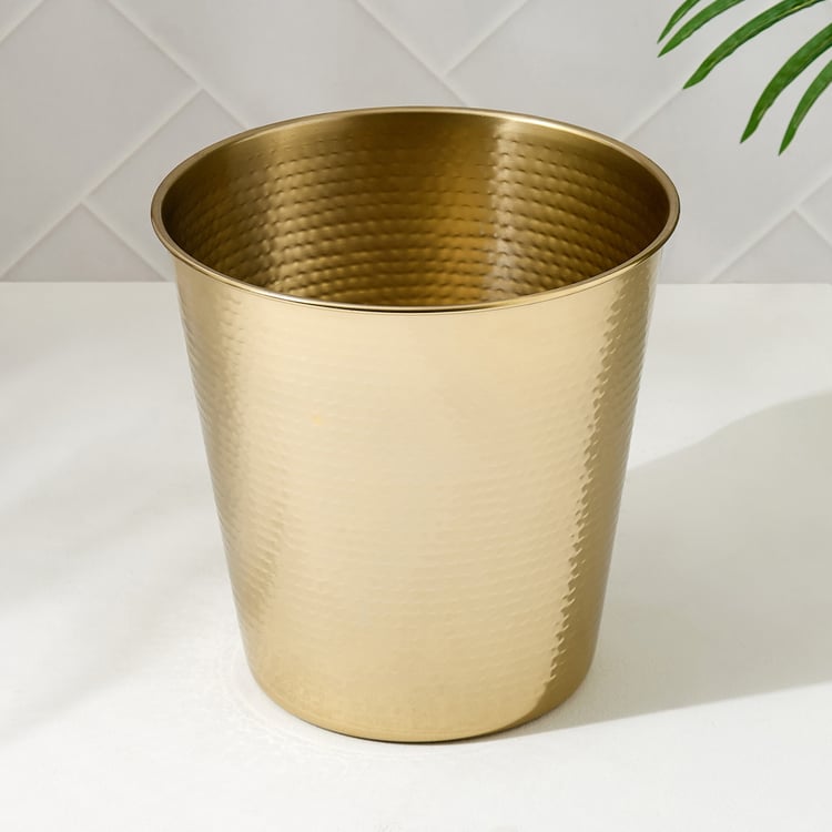 Harbour Royal Stainless Steel Hammered Open Waste Bin - 7L