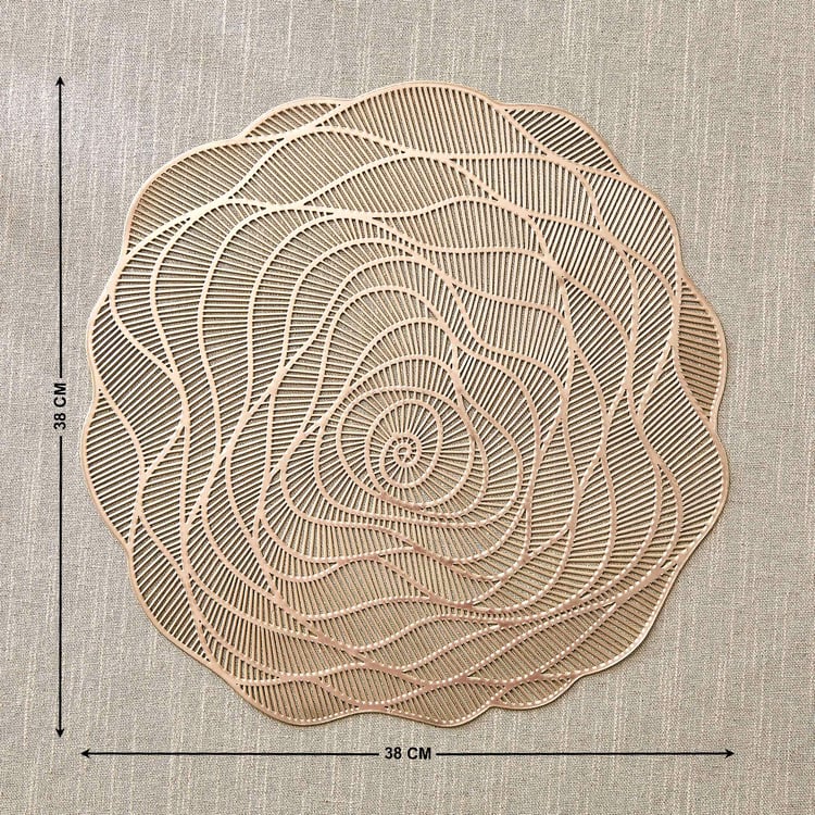 Cinder Concentric PVC Floral Placemat