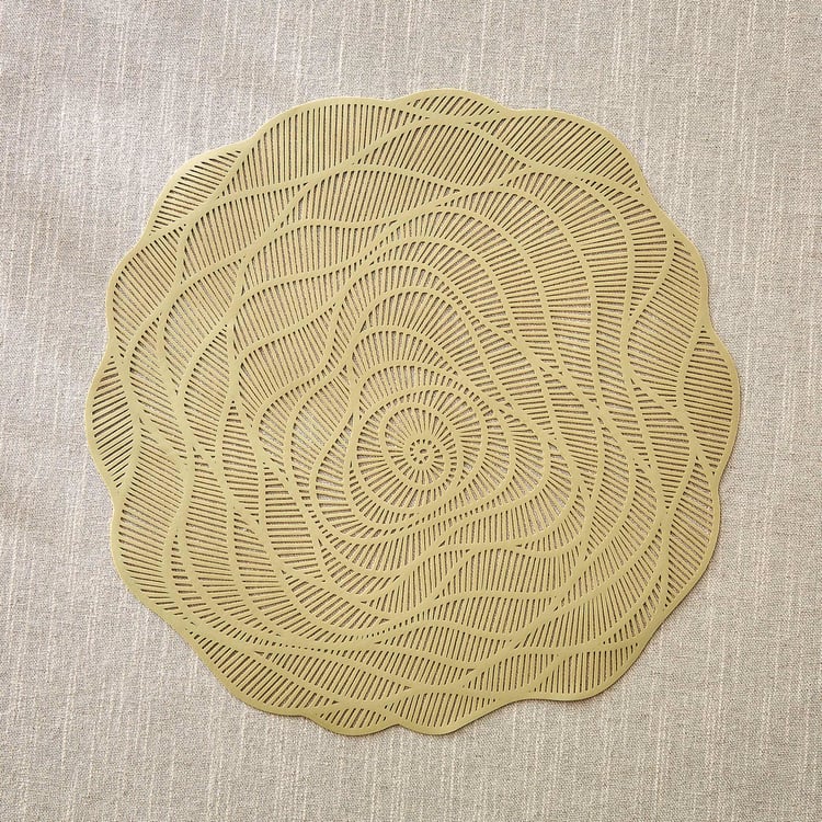 Cinder Concentric PVC Floral Placemat