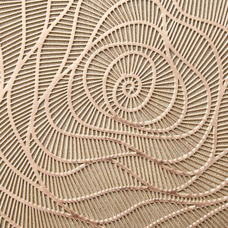 Cinder Concentric PVC Floral Placemat