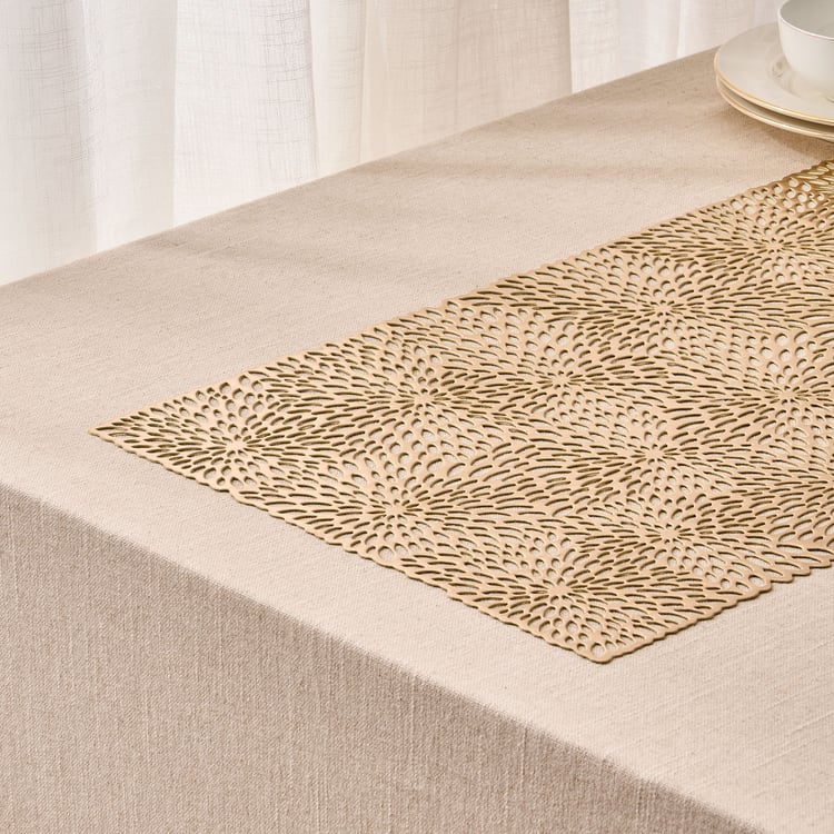 Cinder Flower PVC Cut-Out Table Runner