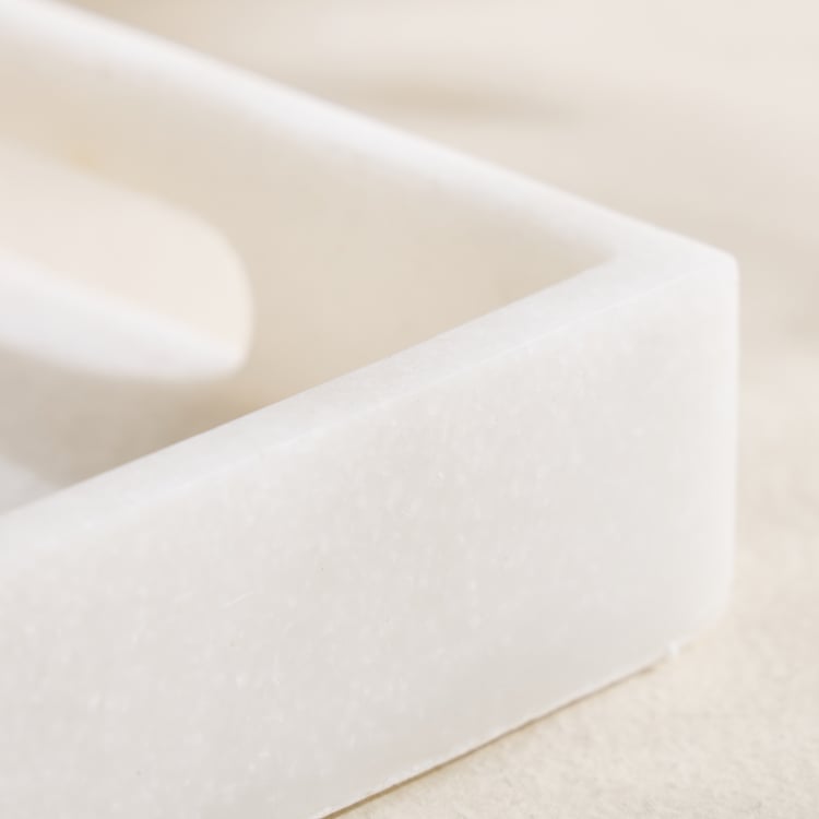 Oro Polyresin Leaf Foil Print Decorative Tray