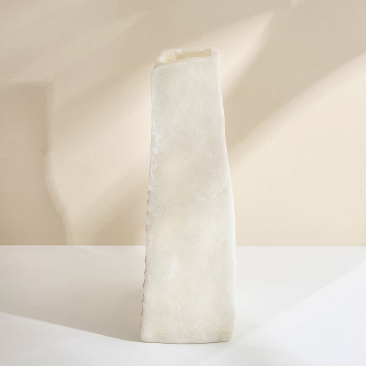 Oro Polyresin Leaf Foil Printed Vase