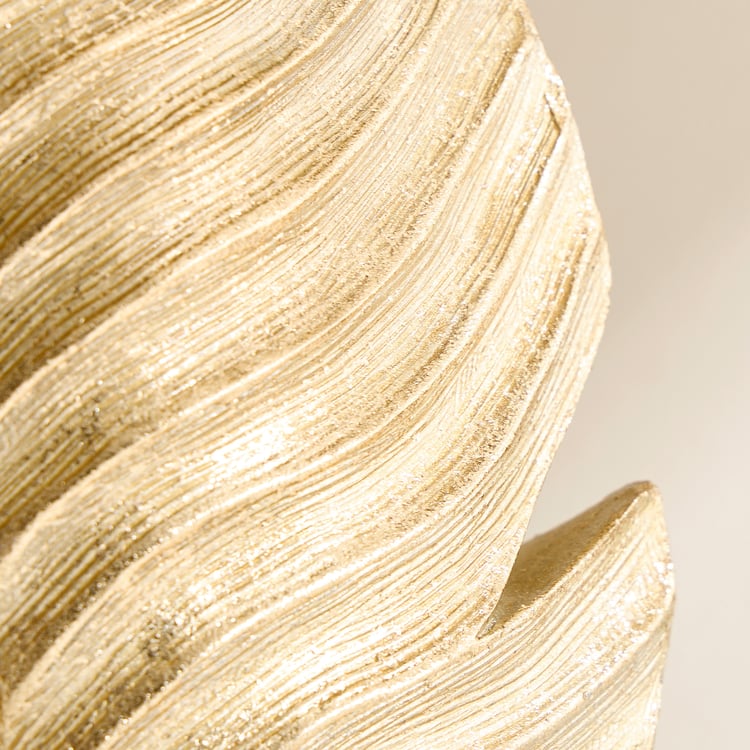 Oro Polyresin Leaf Vase - Large