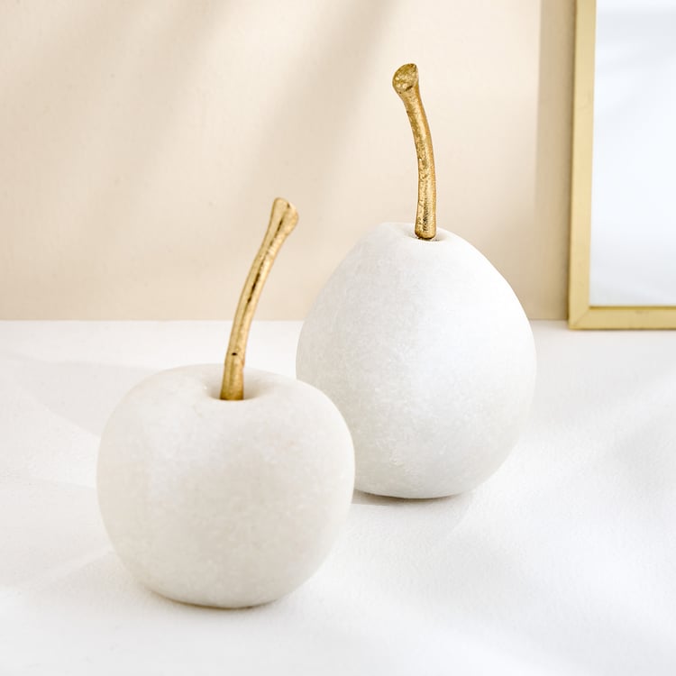 Oro Polyresin Pear Fruit Figurine