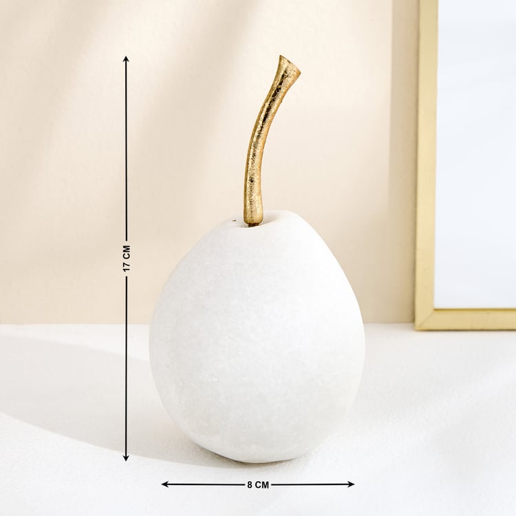 Oro Polyresin Pear Fruit Figurine