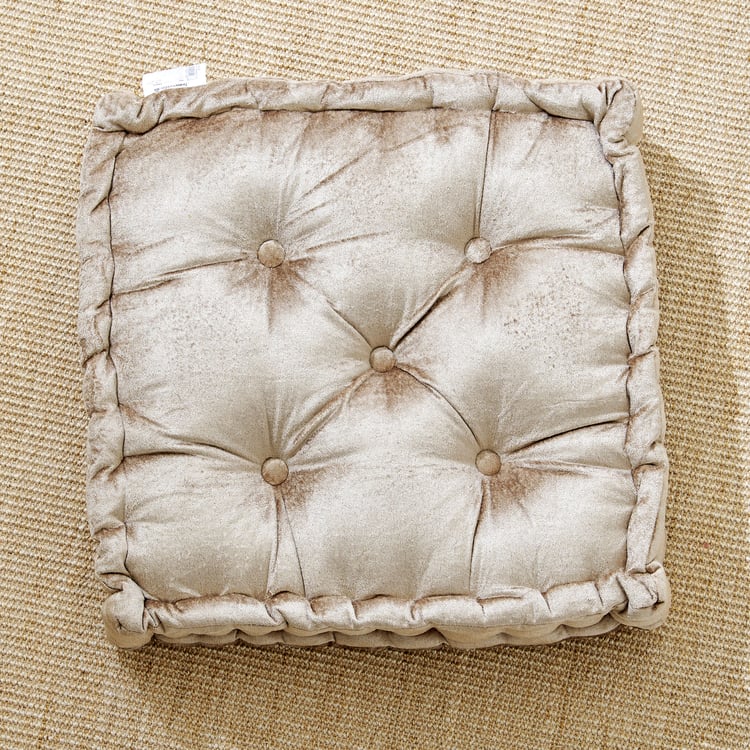 Poise Earthcore Velvet Tufted Floor Cushion - 48x48cm