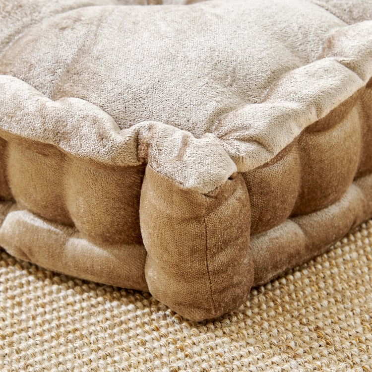 Poise Earthcore Velvet Tufted Floor Cushion - 48x48cm