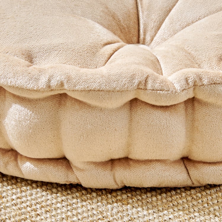 Poise Solidus Velvet Tufted Floor Cushion - 45x10cm
