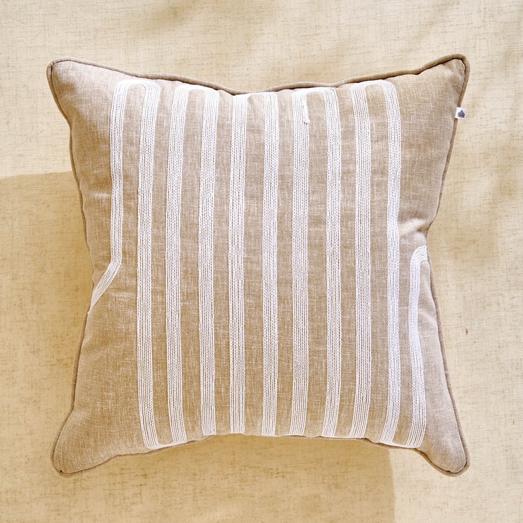 Dew Decor Cordmuse Embroidered Filled Cushion - 45x45cm