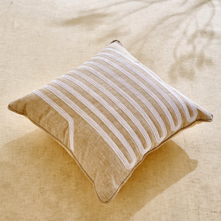 Dew Decor Cordmuse Embroidered Filled Cushion - 45x45cm