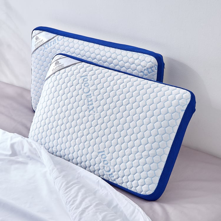 Slumber Breeze Gel Infused Memory Foam Set of 2 Pillows - 55x35cm