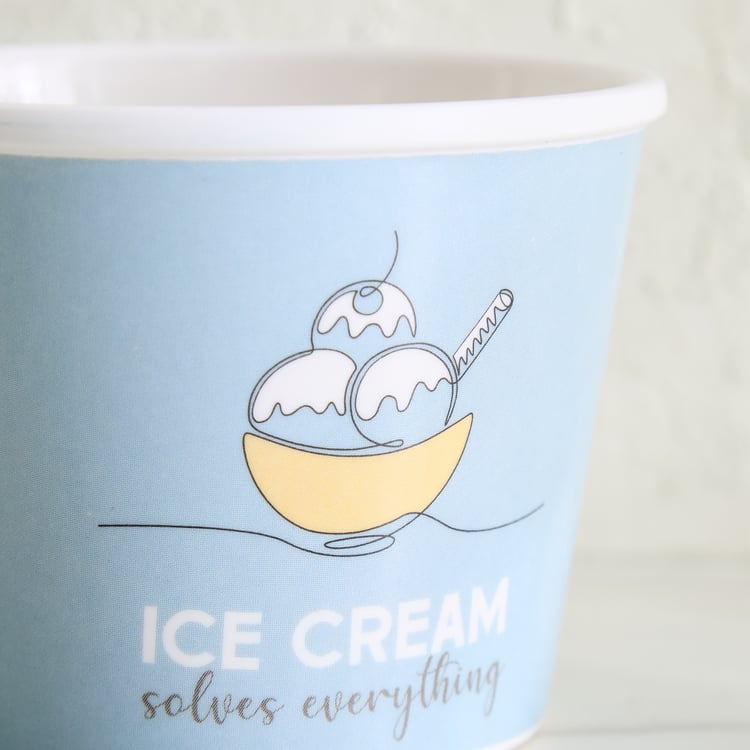 Bakers Pride Veha Set of 4 Melamine Printed Ice Cream Bowls - 225ml