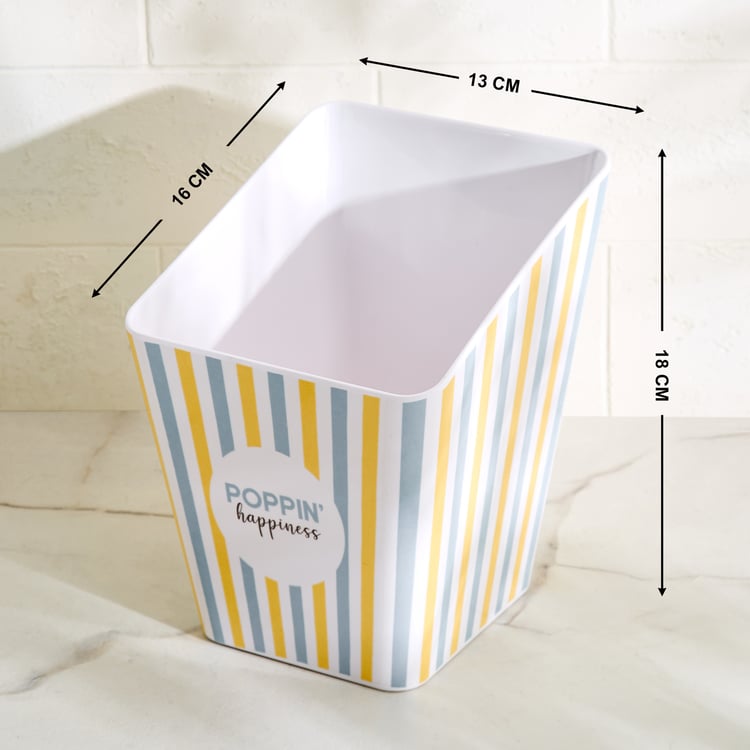Bakers Pride Veha Melamine Striped Popcorn Bowl