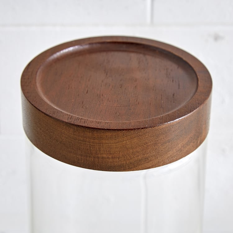 Vault Malva Set of 6 Glass Storage Canisters with Wooden Lid