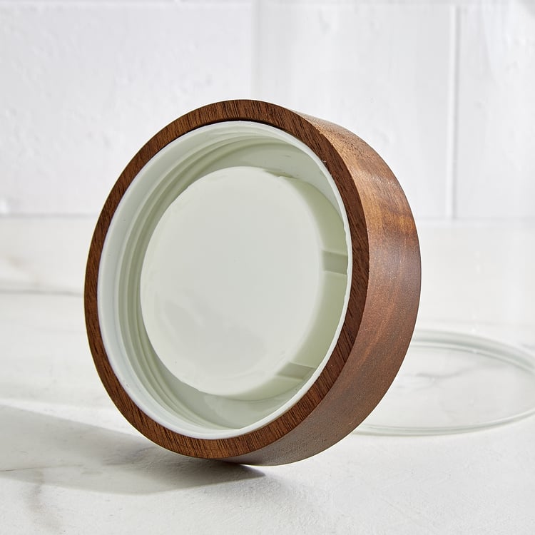 Vault Malva Set of 6 Glass Storage Canisters with Wooden Lid